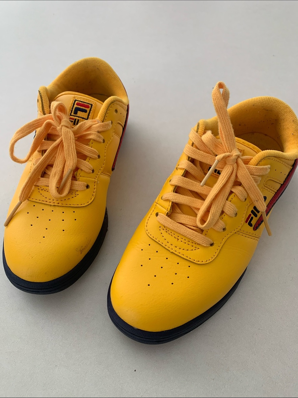 Fila Yellow Low-Top Sneakers